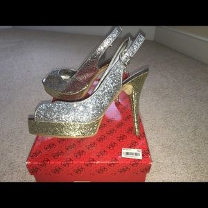 Guess Glitter Sling-backs